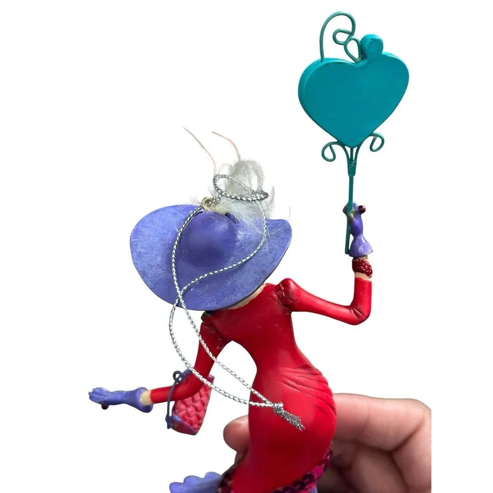 Red Hat Society Ornament I'm Not Going Grey Turning Platinum Hanging Figurine‎